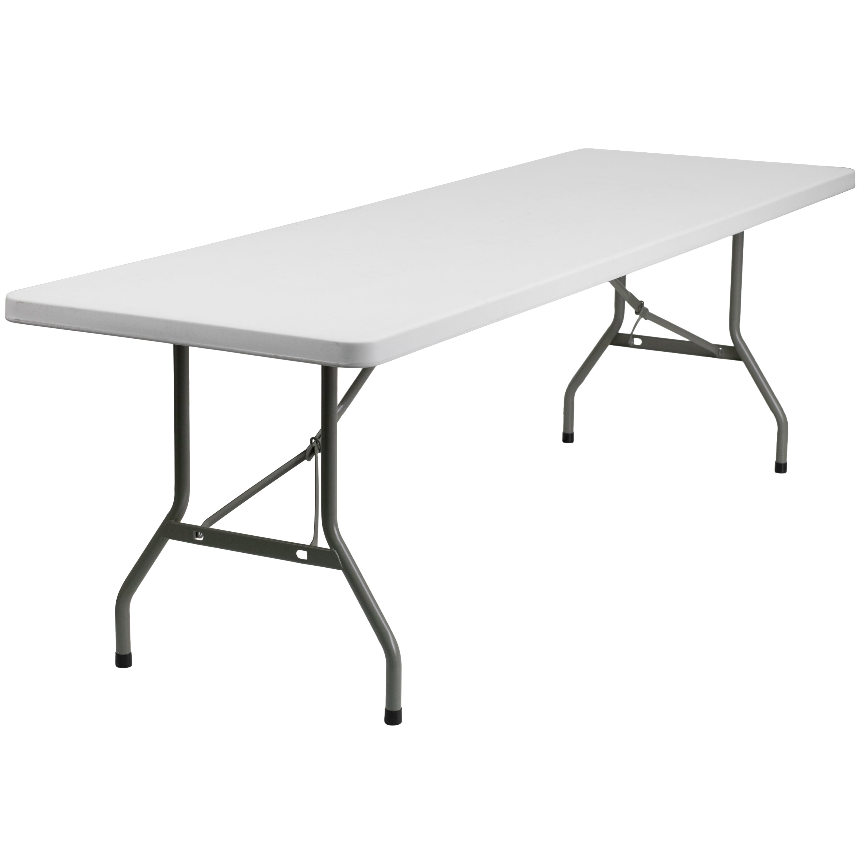 Elon 8-Foot Granite White Plastic Folding Table