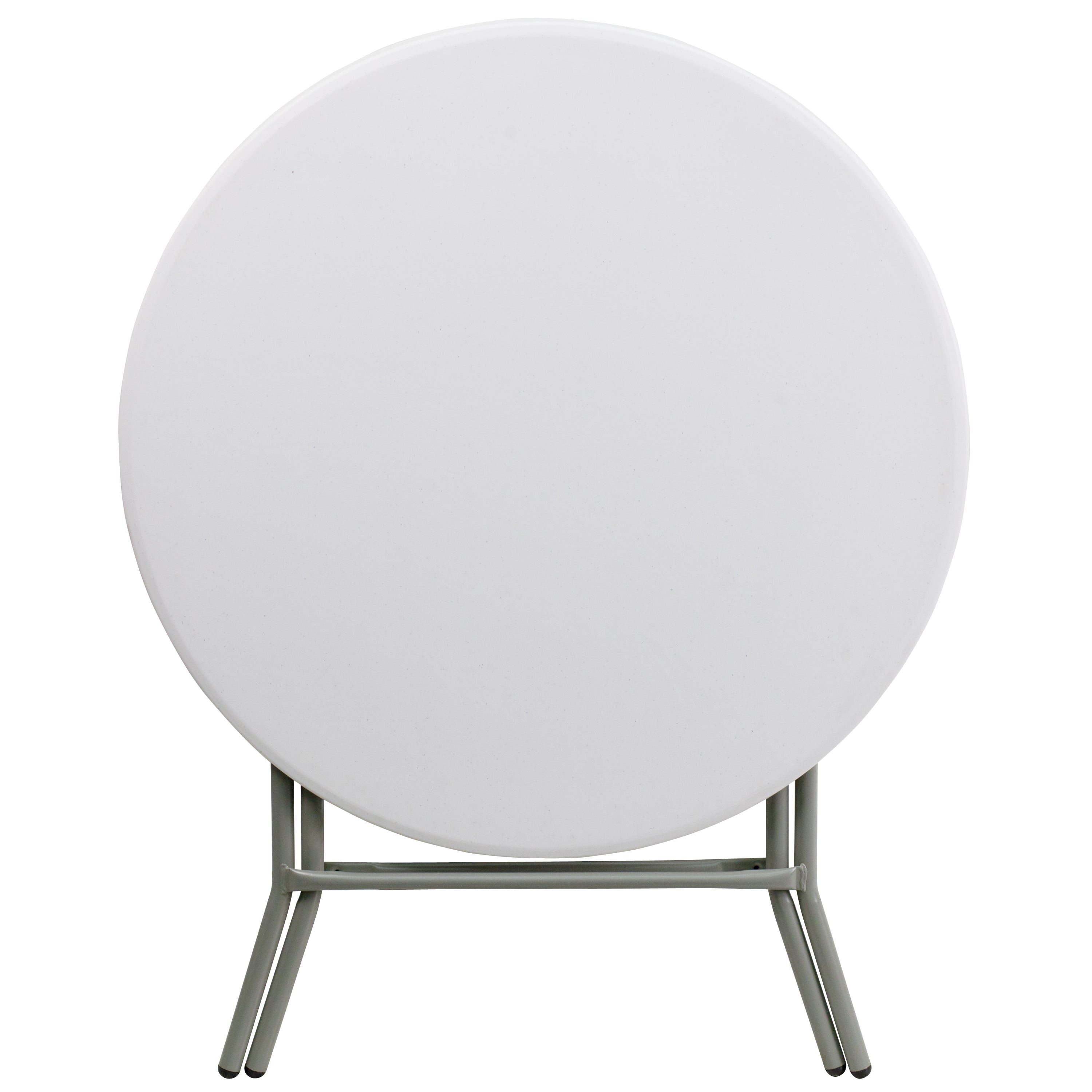 Elon 2.63-Foot Round Granite White Plastic Folding Table