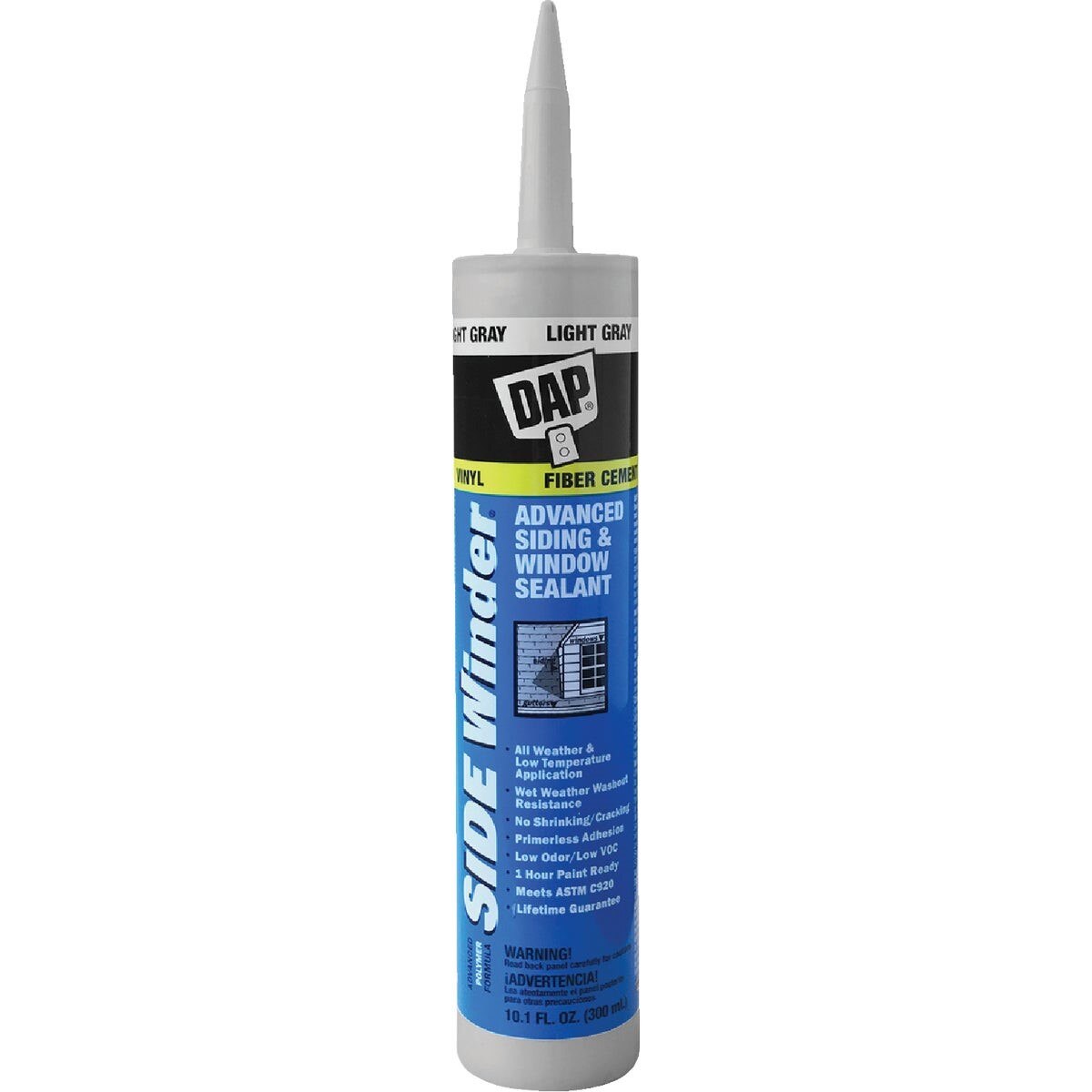 DAP Side Winder 10.1 Oz. Advanced Siding & Window Polymer Sealant, Light Gray