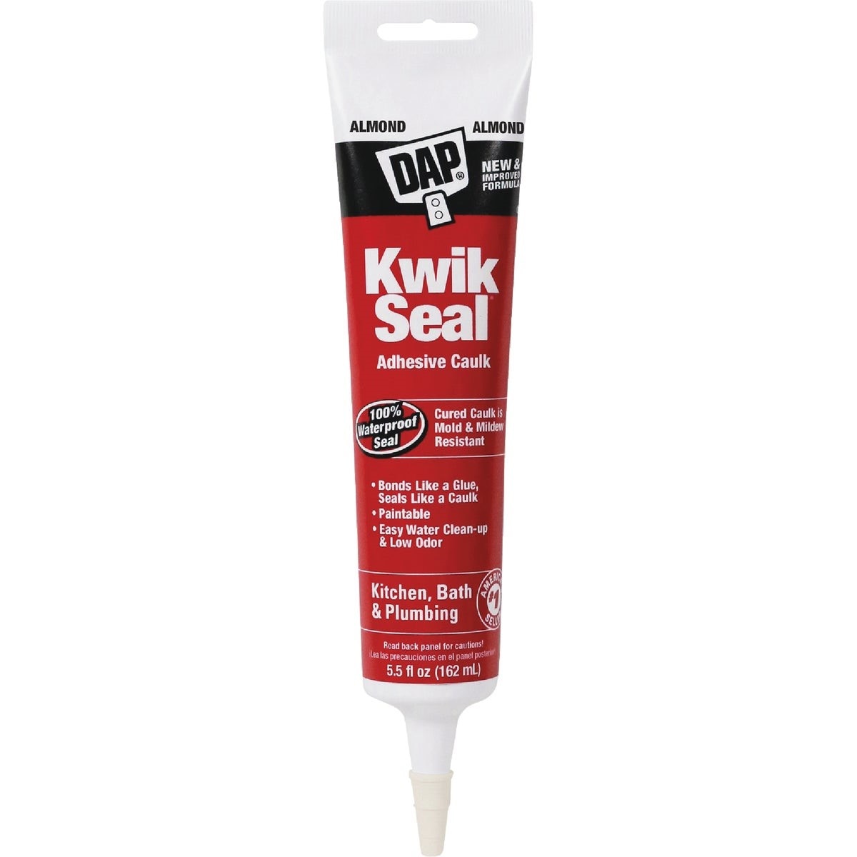 Dap Kwik Seal 5.5 Oz. Almond Kitchen & Bath Adhesive Caulk