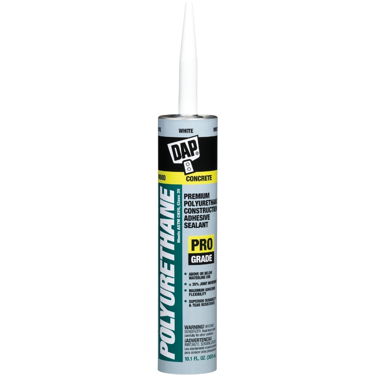 DAP 10.1 Oz. Premium Polyurethane Construction Adhesive Sealant, White