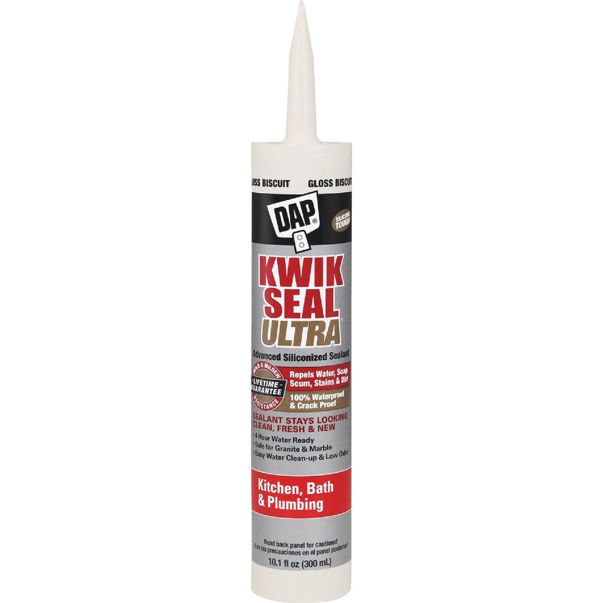 DAP KWIK SEAL ULTRA 10.1 Oz. Biscuit Siliconized Kitchen & Bath Sealant