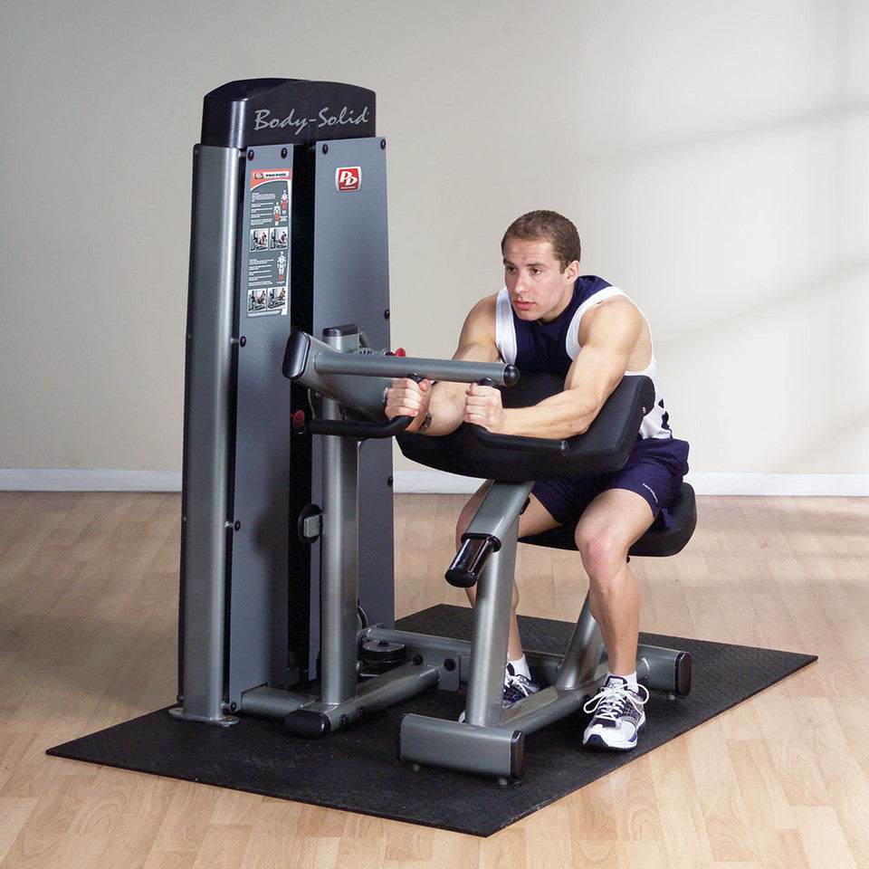 Dual Bi/Tricep Machine,  Freestanding, W 210Lb Stack