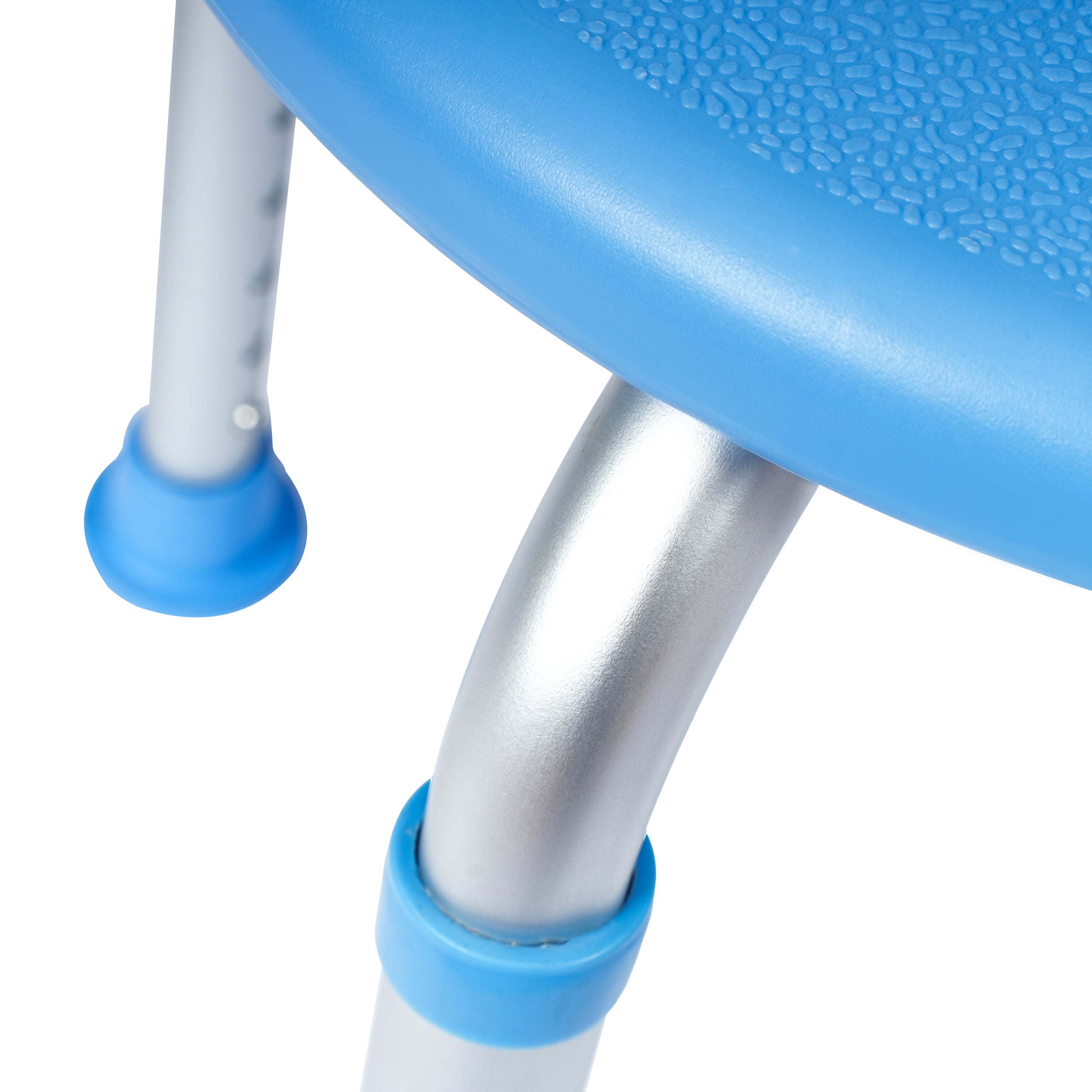 HERCULES Adjustable Bath & Shower Stool with Height-Adjust Frame, 300 lbs. Static Weight Capacity, and Tool-Free Assembly in Blue