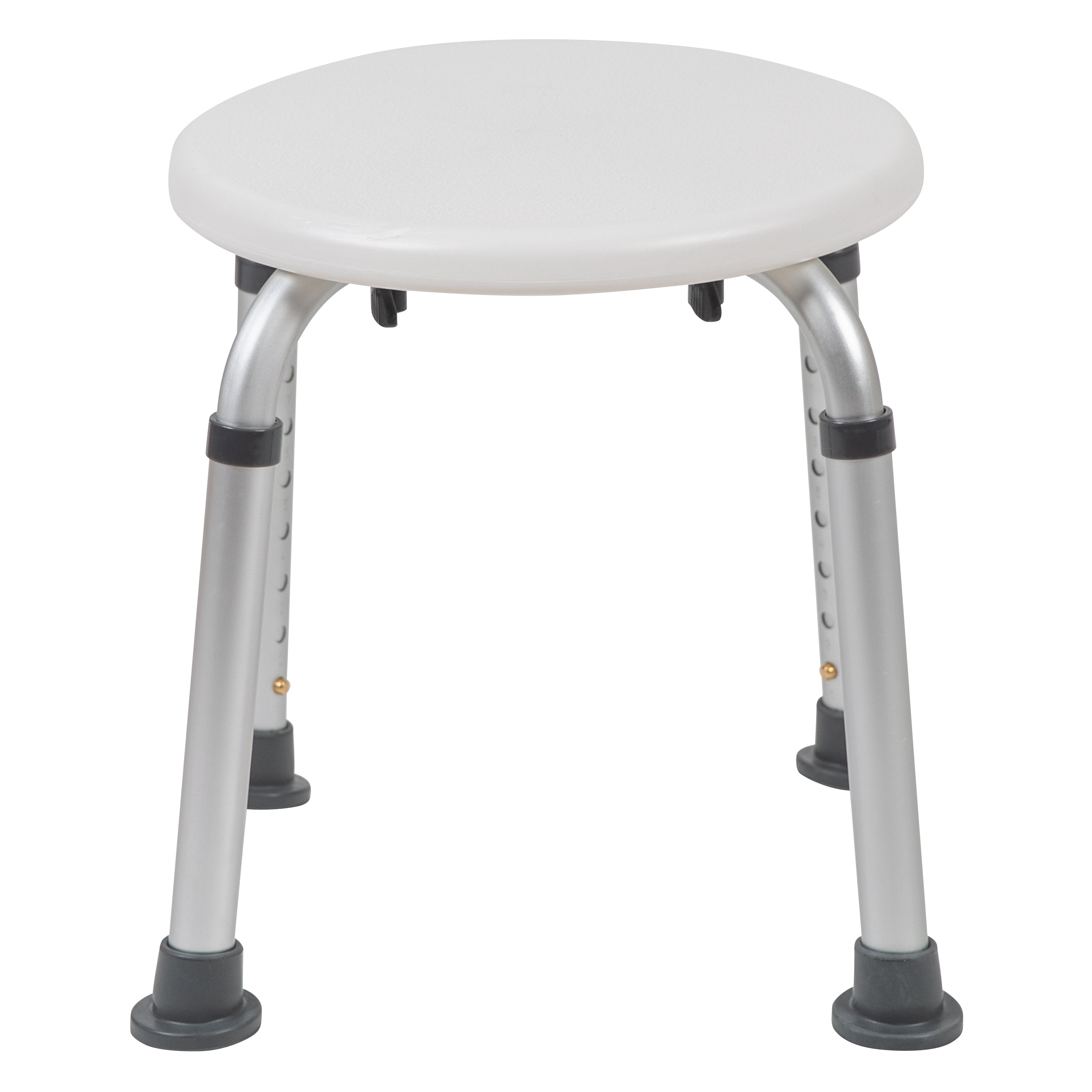 HERCULES Series Tool-Free and Quick Assembly, 300 Lb. Capacity, Adjustable White Bath & Shower Stool