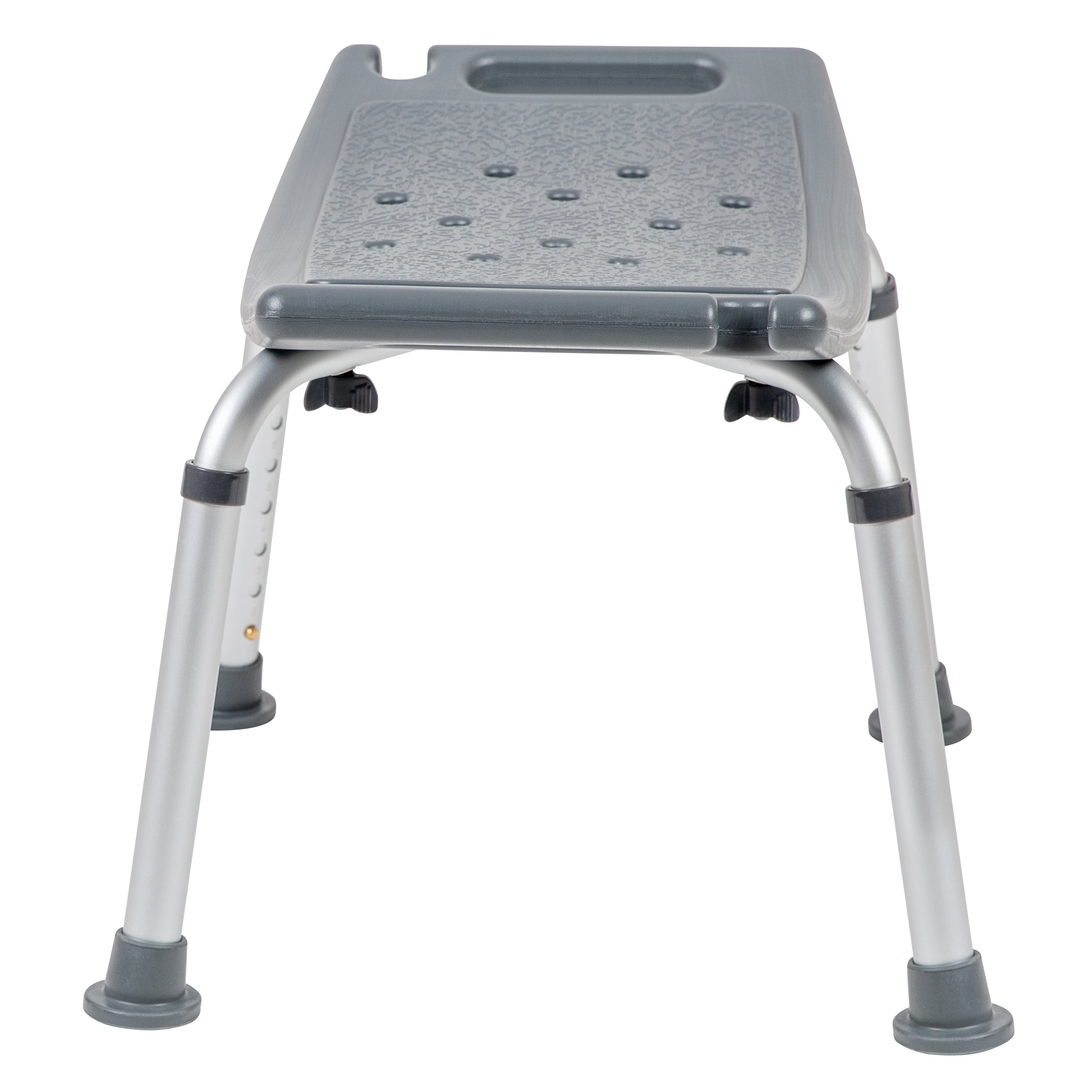 HERCULES Series Tool-Free and Quick Assembly, 300 Lb. Capacity, Adjustable Gray Bath & Shower Chair with Non-slip Feet