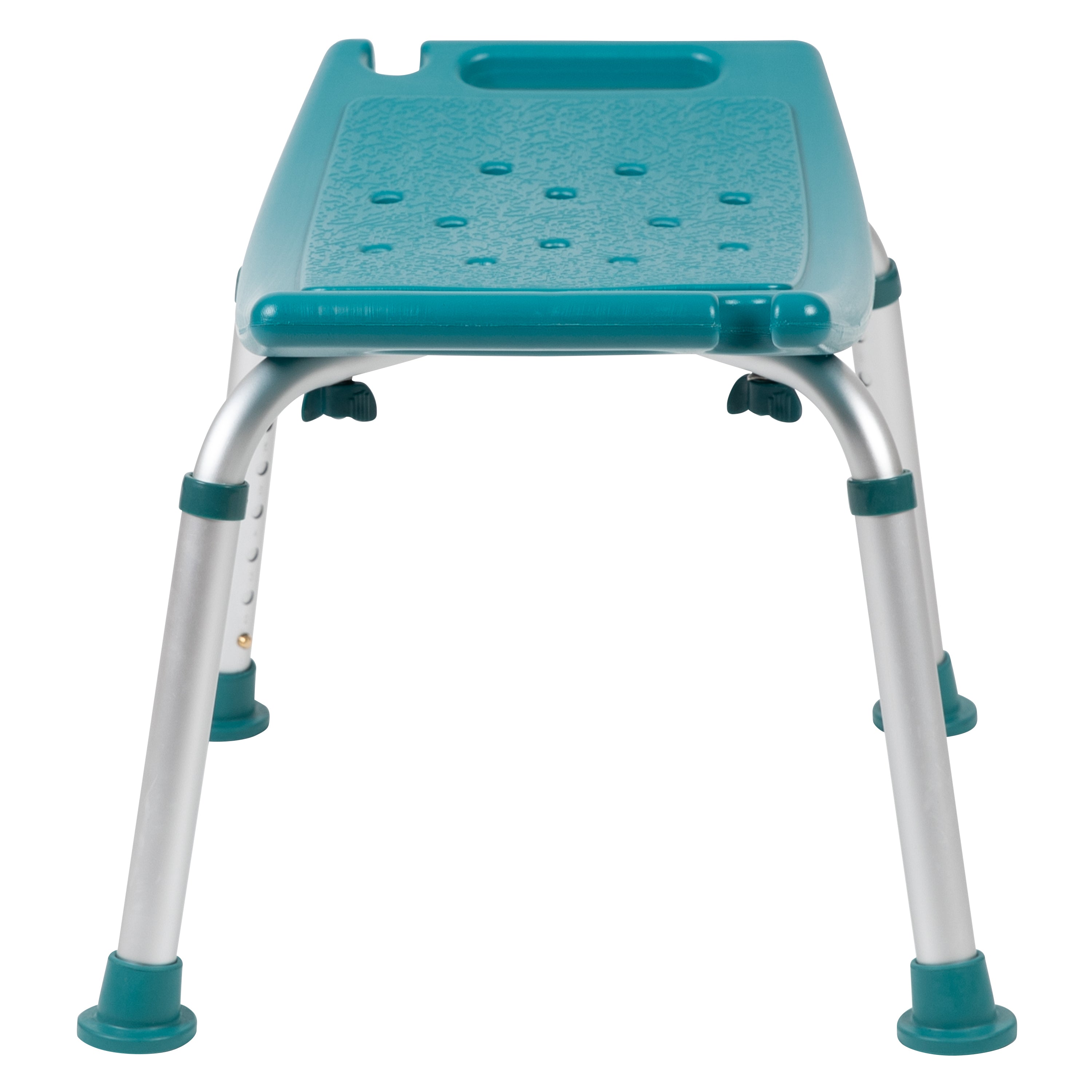 HERCULES Series Tool-Free and Quick Assembly, 300 Lb. Capacity, Adjustable Teal Bath & Shower Chair with Non-slip Feet