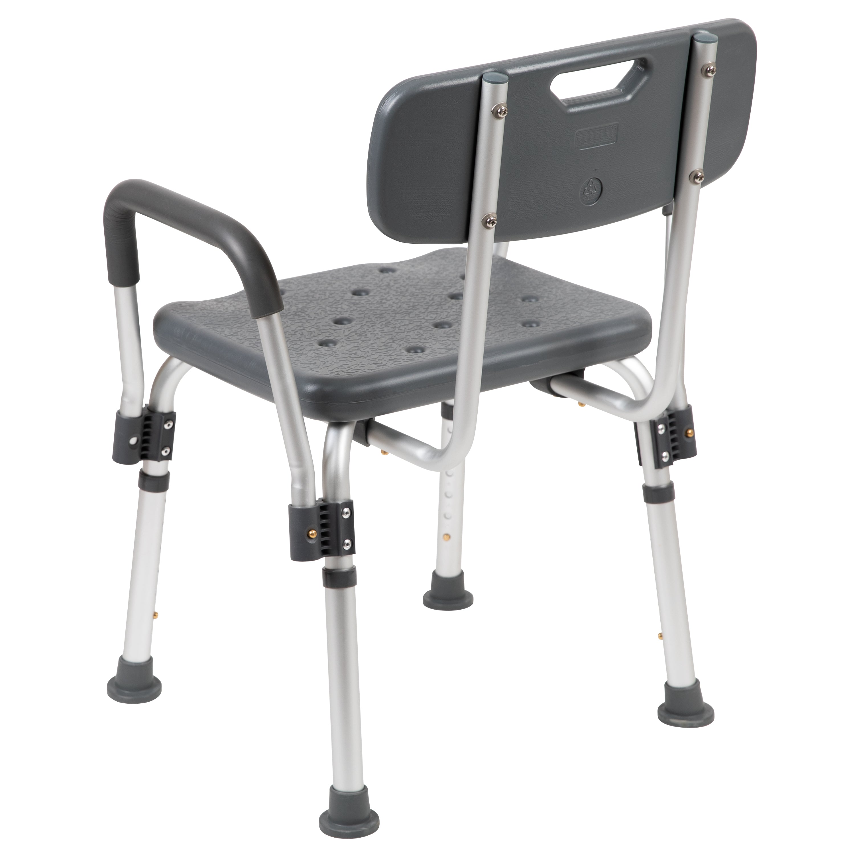 HERCULES Series 300 Lb. Capacity, Adjustable Gray Bath & Shower Chair with Depth Adjustable Back
