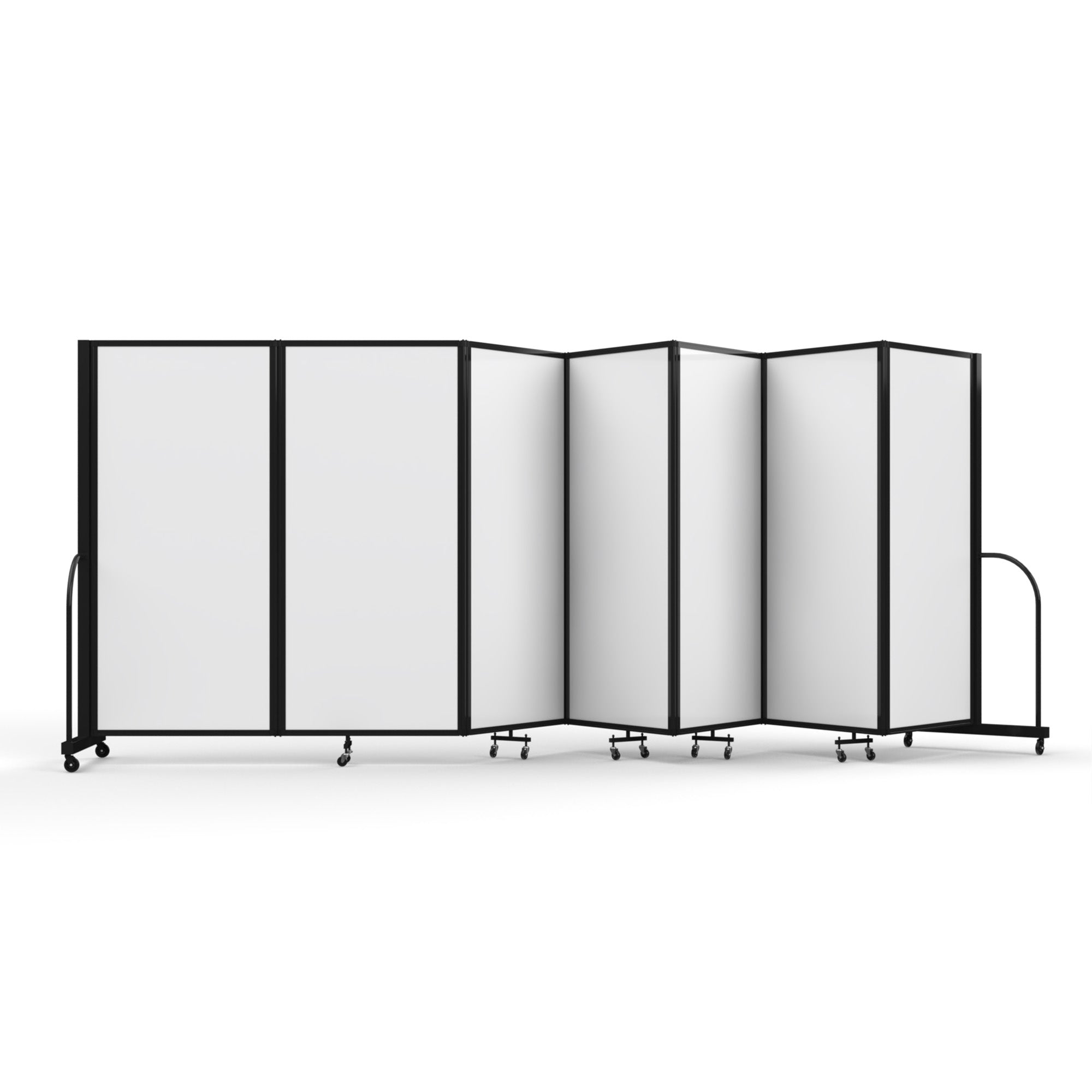 Magnetic Dry Erase Tackable Divider, 6' x 19'7", Black Frame