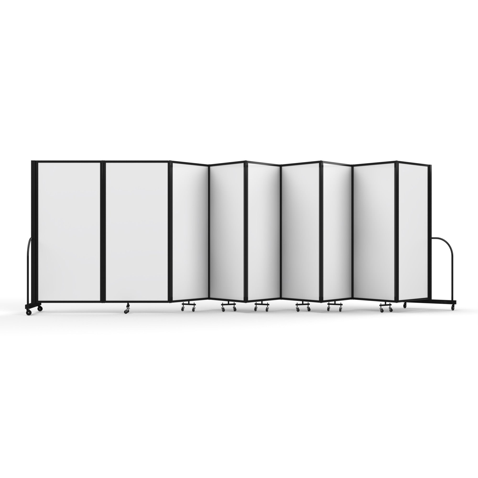 Magnetic Dry Erase Tackable Divider, 6' x 25'1", Black Frame