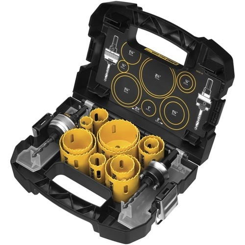 DeWalt Hole Saw, 14-Piece Master Hole Saw Kit (3/4", 7/8", 1", 1 1/8", 1 1/2", 1 3/8", 1 3/4", 2 1/8", 2 1/4", 2 1/2")