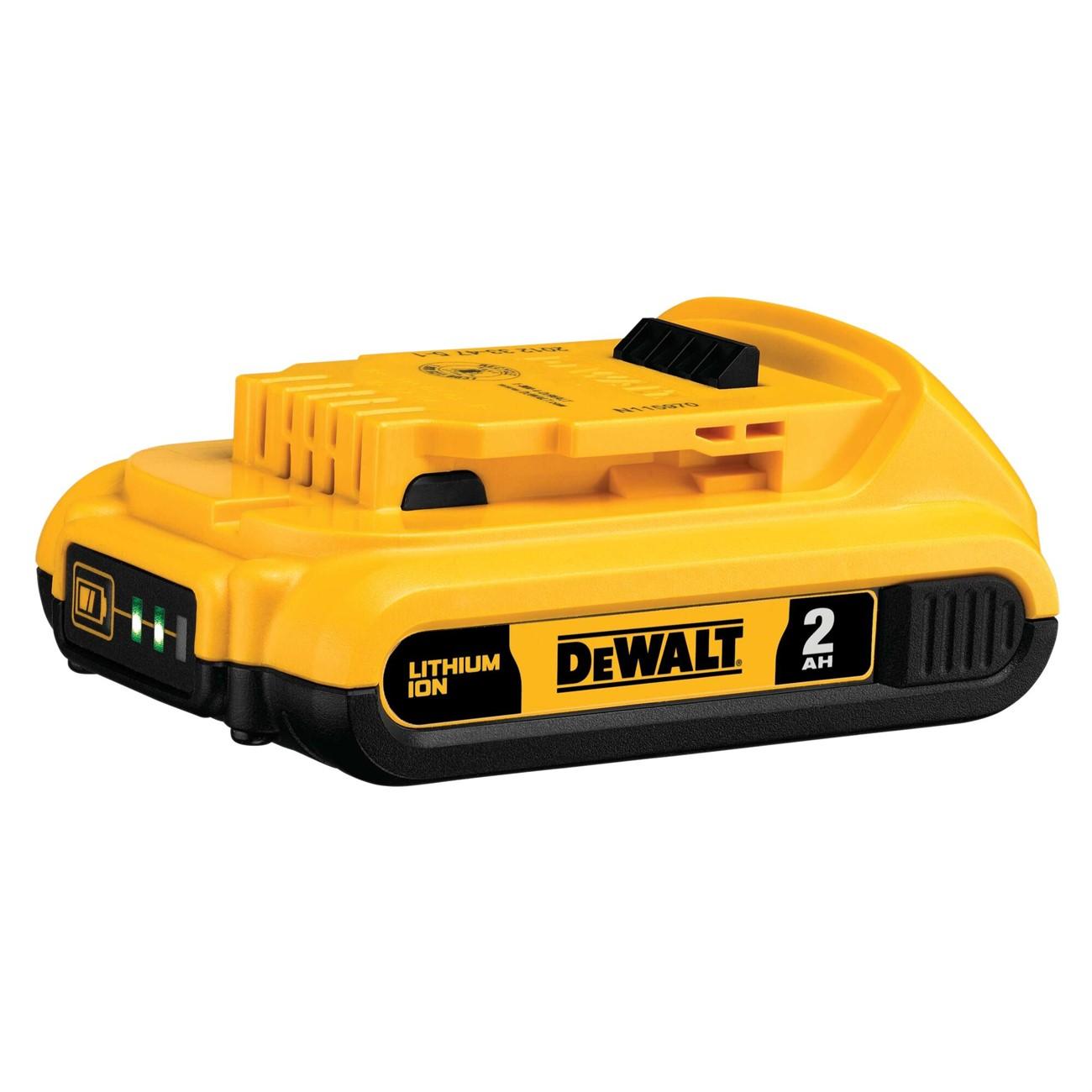 DeWalt 20V MAX Compact XR Lithium Ion, Type: 2.0 Ah high-capacity battery pack