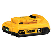 DeWalt 20V MAX Compact XR Lithium Ion, Type: 2.0 Ah high-capacity battery pack