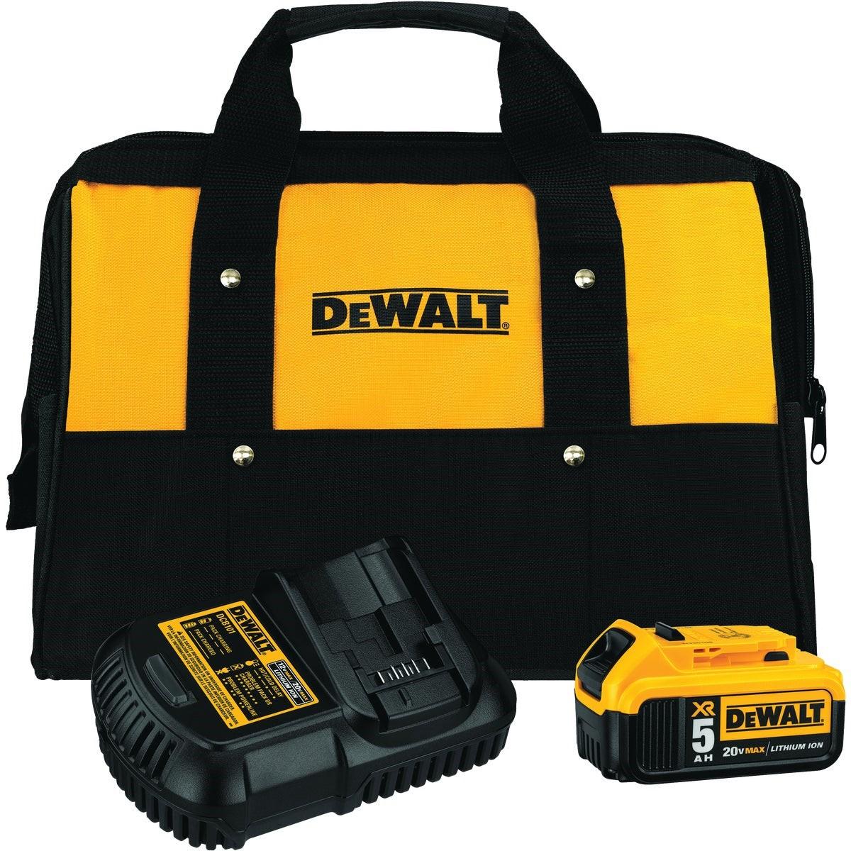 DEWALT 20 Volt MAX XR Lithium-Ion 5.0 Ah Tool Battery and Charger Kit