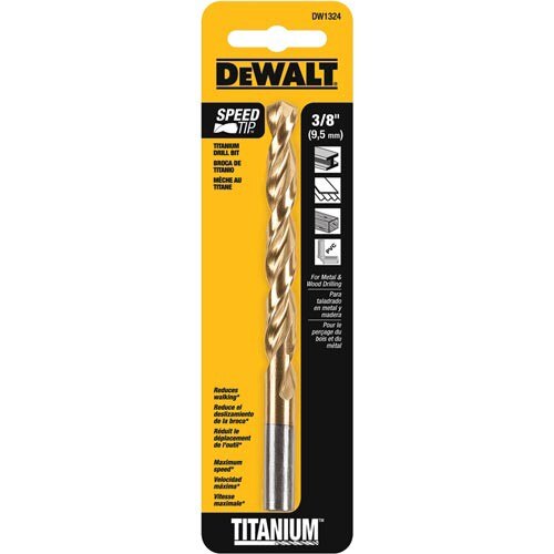 DeWalt Metal Drilling, 3/8" Titanium Drill Bit Split Point