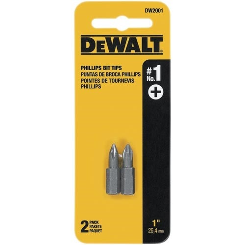 DeWalt Screw Driving, #1 Phillips Insert Bit Tip (2 Pack)
