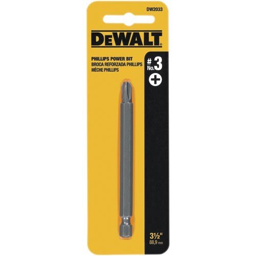 DeWalt Screw Driving, #3 Phillips 3-1/2" Screwdriver Power Bit