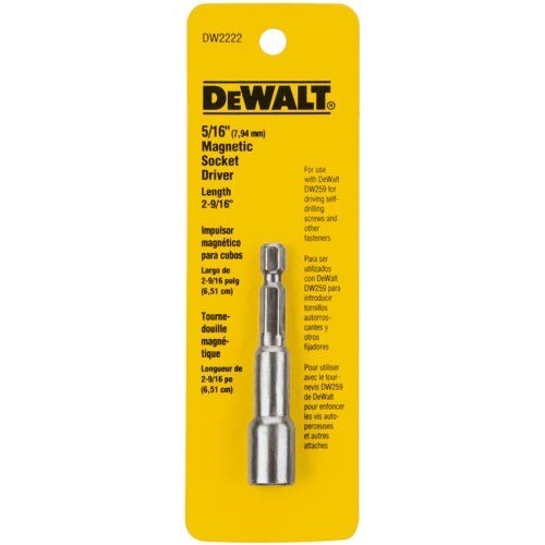 DeWalt Screw Driving, 5/16" x 2-9/16" Magnetic Socket Driver