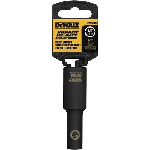 DeWalt Screw Driving, 3/8" Deep Impact Ready Socket 1/2" Drive