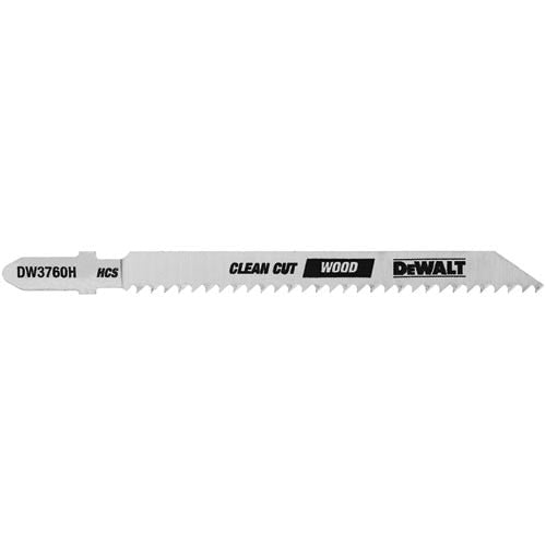 Jig Saw Blade, 4" 10TPI Fine Fin Wood Cut HCS Jig Saw 5pk