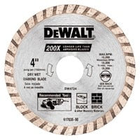 DeWalt Diamond Blades, 4" High Performance Masonry Blade