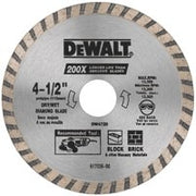 DeWalt Diamond Blades, 4-1/2" High Performance Masonry Blade