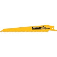 DeWalt Recip Blades, 6" 3TPI Taper Back Bi-Metal Reciprocating Saw Blade (5 Pack)