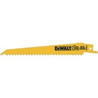 DeWalt Recip Blades, 6" 6TPI Taper Back Bi-Metal Reciprocating Saw Blade (5 Pack)