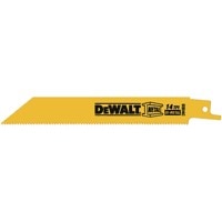 DeWalt Recip Blades, 6" 14TPI Straight Back Bi-Metal Reciprocating Saw Blade (5 Pack)