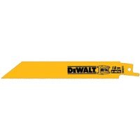 DeWalt Recip Blades, 6" 18TPI Straight Back Bi-Metal Reciprocating Saw Blade (5 Pack)