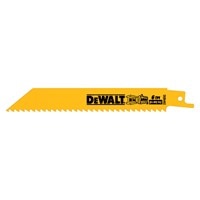 DeWalt Recip Blades, 6" 6TPI Straight Back Bi-Metal Reciprocating Saw Blade (5 Pack)