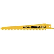 DeWalt Recip Blades, 6" 6TPI Plaster Cutting Bi-Metal Reciprocating Saw Blade (5 Pack)