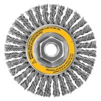DeWalt Wire wheel, 4" Stringer Bead Wire Wheel/Stainless Steel 5/8"-11 Arbor .020" (Bulk)