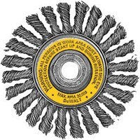 DeWalt Wire wheel, 4" x 5/8"-11 Full Cable Twist Wire Wheel/Carbon Steel .020"