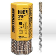 SDS Drill Bit, 3/16" x 4-1/2" x 6-1/2" Rock Carbide(TM) SDS+ Hammer Bit (Bulk-25)