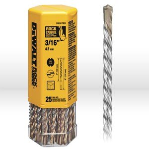 SDS Drill Bit, 3/16" x 6-1/2" x 8-1/2" Rock Carbide(TM) SDS+ Hammer Bit (Bulk-25)