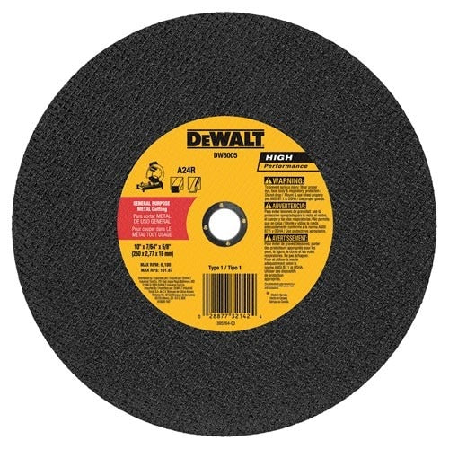 DeWalt General Purpose Chop Saw Wheel, 10 x 7/64 x 5/8