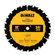 Carbide Table Saw Blade, 10 In., 24 TPI, 5/8" Arbor, 1/Pack
