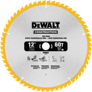 DEWALT Construction 12 In. 60-Tooth Fine Finish Circular Saw Blade