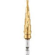 DeWalt Step Drill Bit, 3/16" - 1/2" Step Drill Bit (6 Hole Sizes)