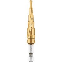 DeWalt Step Drill Bit, 3/16" - 1/2" Step Drill Bit (6 Hole Sizes)