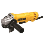 DeWalt 4-1/2 Small Angle Grinder, Type: Right-angle grinder, Style: Small angle heavy duty grinder with paddle with Lock-On, Size: 4 -1/2" wheel size, Length: 12", MWO: 1,400, Amps: 11