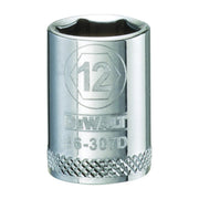 Socket, 3/8 Inch Drive, 12 MM Size, Chrome Polish
