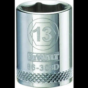 Socket, 3/8 Inch Drive, 13 MM Size, Chrome Polish