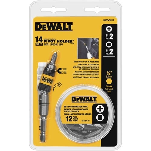 DeWalt Screw Driving, 14pc Pivot Holder Screwdriver Set