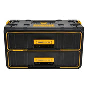 DWST08320 Dewalt Toughsystem, Two-Drawer Unit, Plastic Latch, Black/Yellow