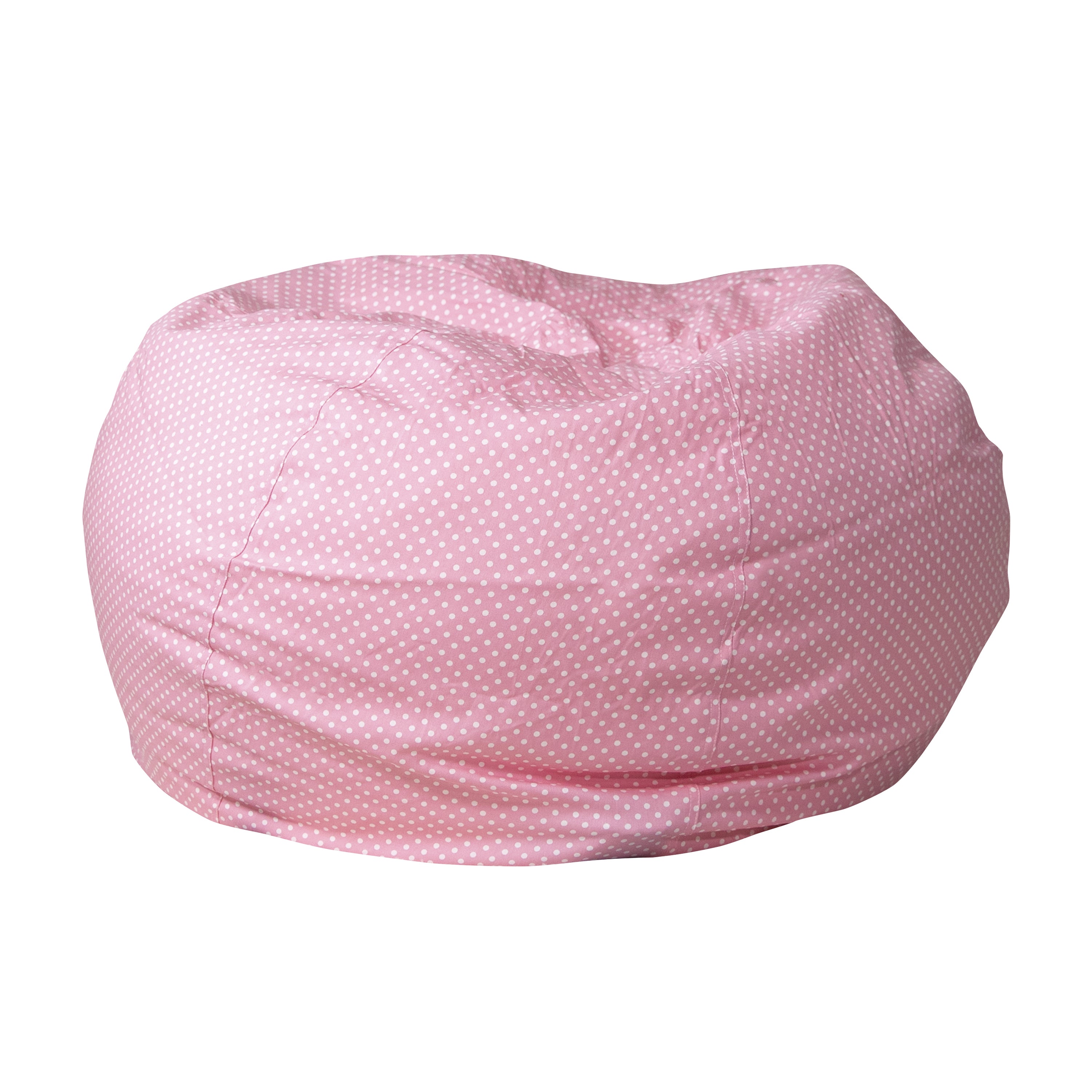 Duncan Oversized Light Pink Dot Refillable Bean Bag Chair for All Ages