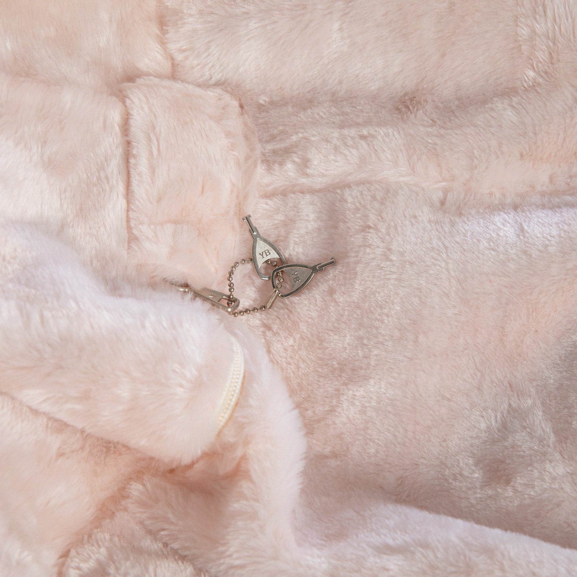 Duncan Oversized Blush Furry Refillable Bean Bag Chair for All Ages