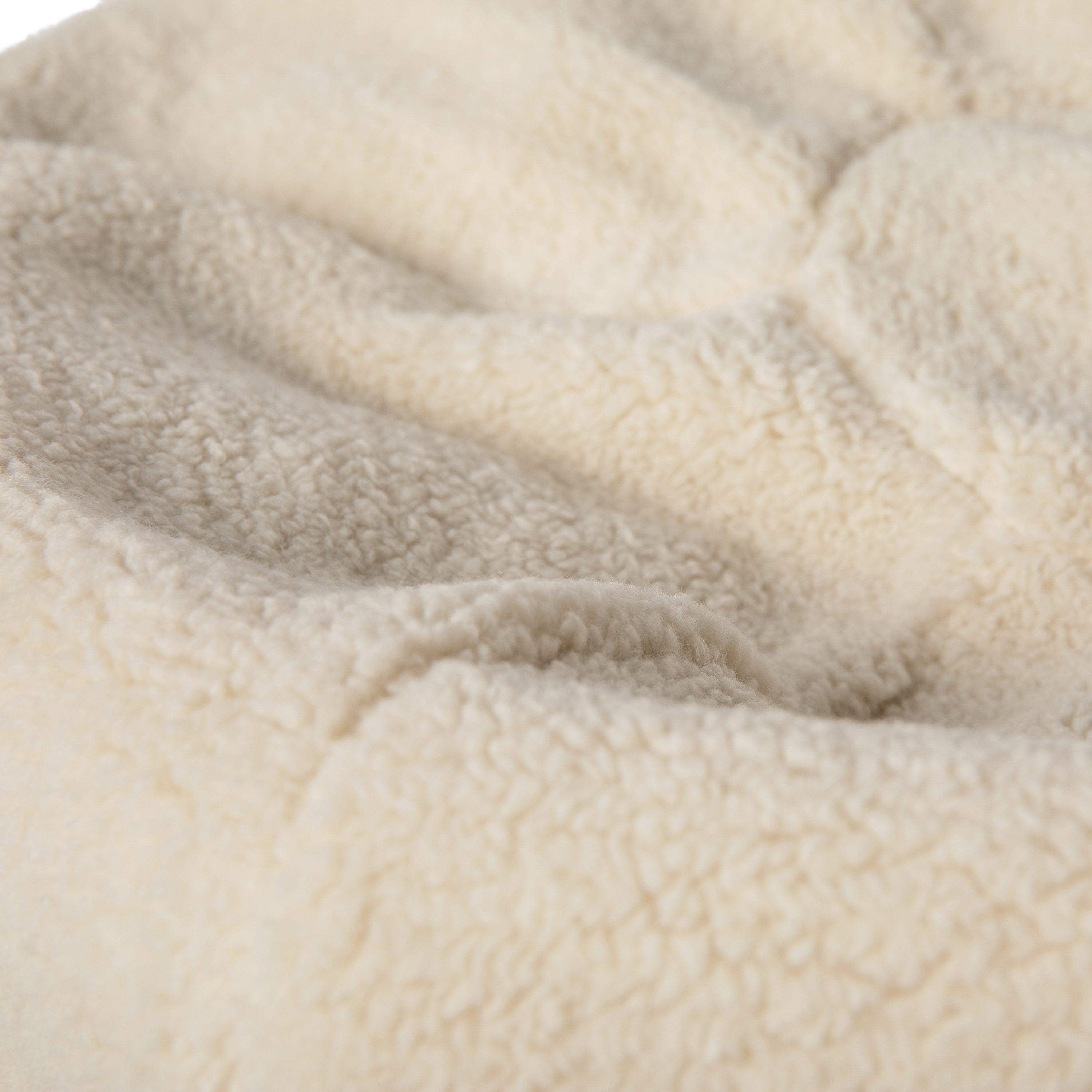 Duncan Large Natural Faux Sherpa Refillable Bean Bag Chair for Kids and Teens