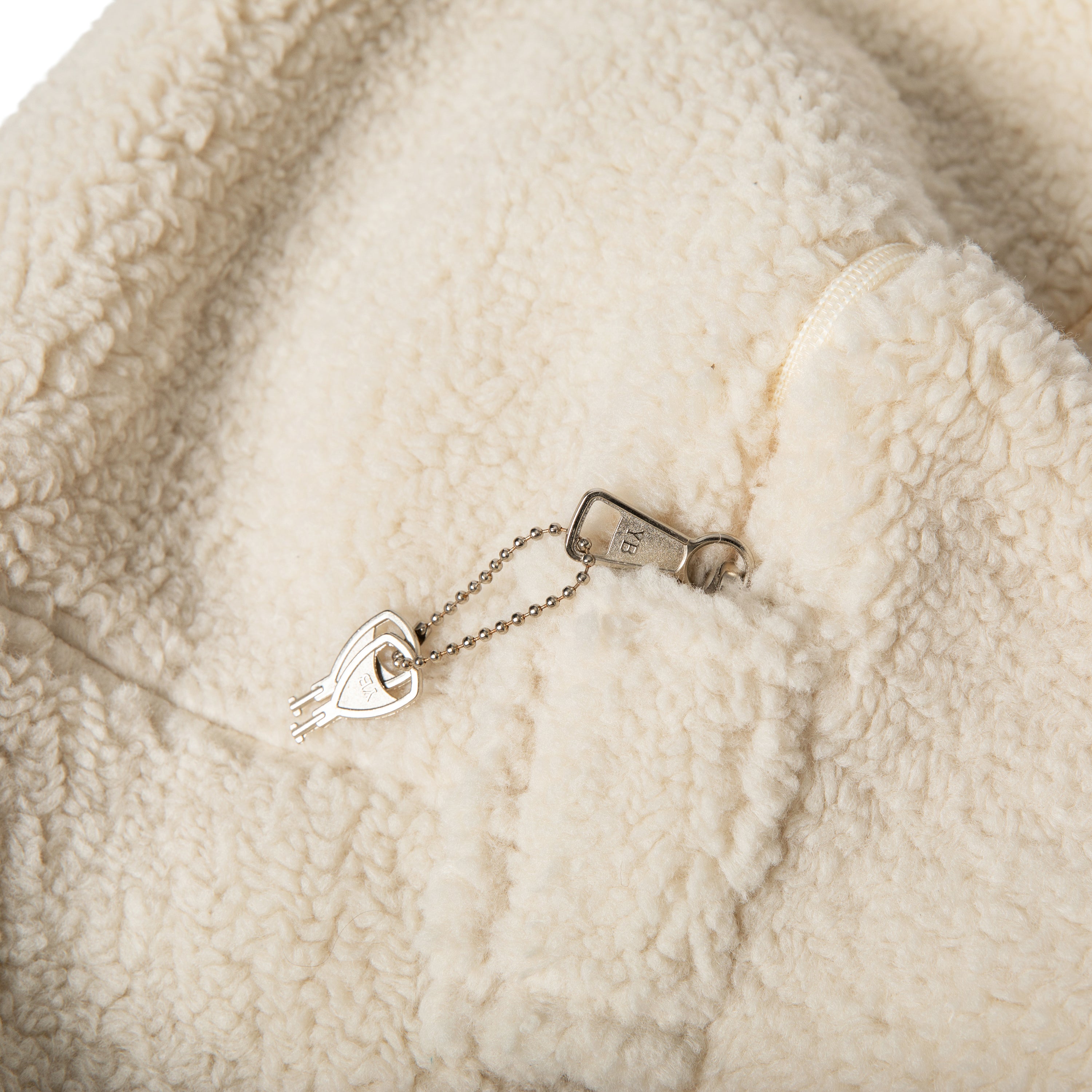 Duncan Large Natural Faux Sherpa Refillable Bean Bag Chair for Kids and Teens